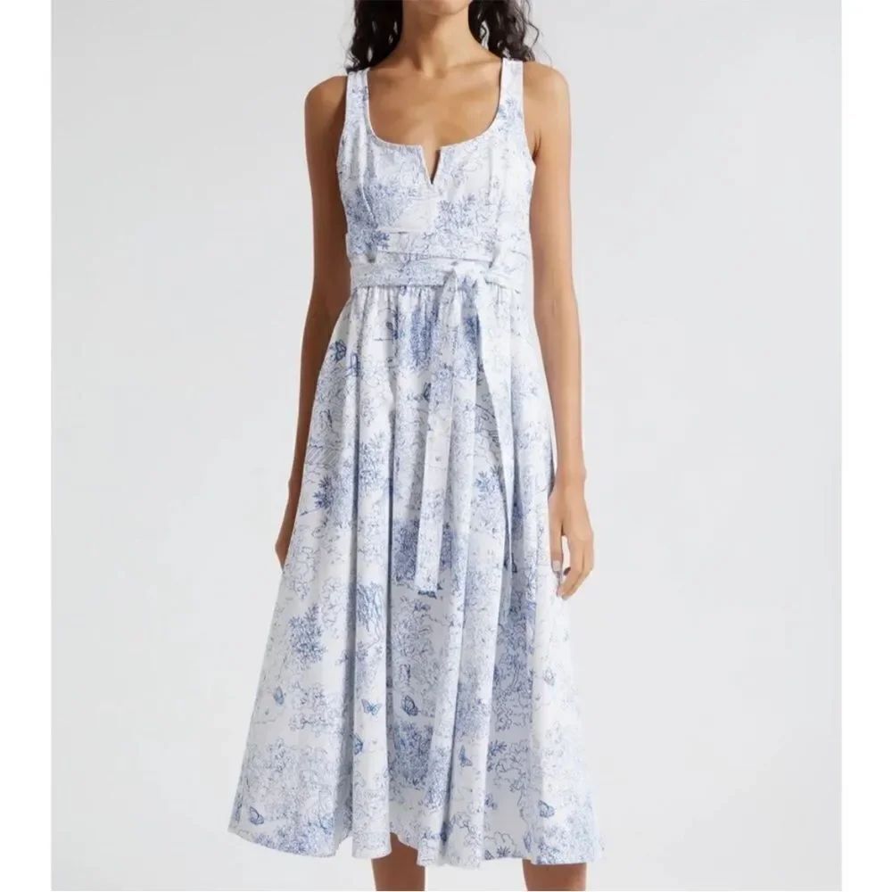 Cinq Ć āSept Ebba Garden Toile Stretch CottonāDress